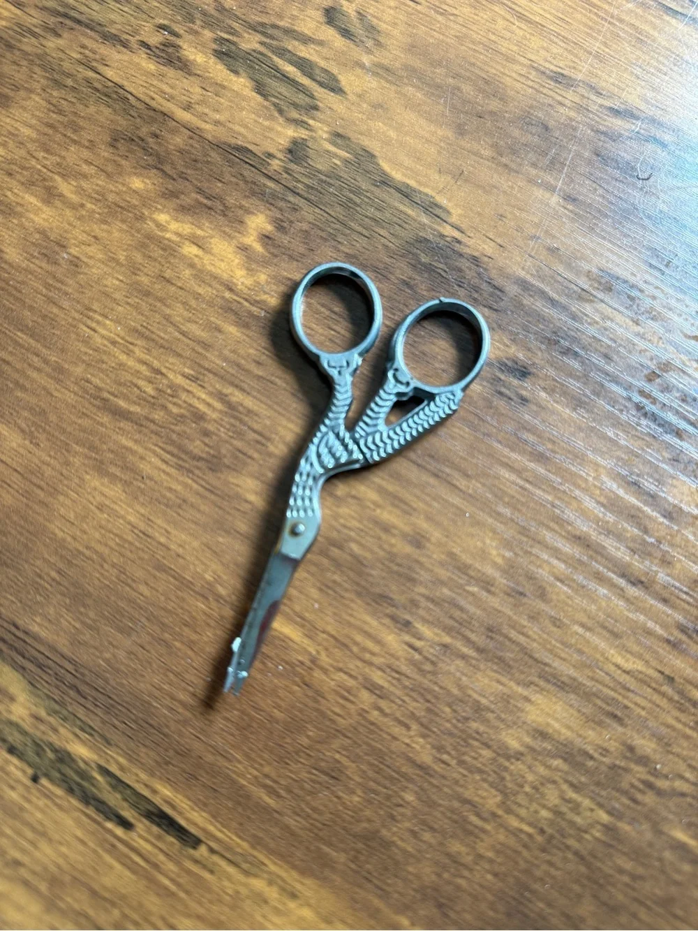 Vintage Silver Stork Grooming Scissors